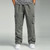 Spring and autumn men loose straight pants oversize elastic waist trousers casual pants