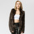 Knitted real coat overcoat jacket with fox fur collar women's winter thick warm genuine fur coat
