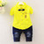 Summer Baby Boys Clothes Suits Gentleman Style Kids Lovely beard  Shirt+Pants 2 Pcs Infant Casual Suits bebes