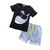 2 PCS Toddler Infant Kids Boy Clothes Short Sleeve Casual Tops T shirt Shorts Bottom Outfits Set Summer Sunsuit