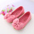 spring autumn new children's casual shoes girls princess bow solid Peas shoes safety quality non-slip shoes for kids
