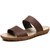 Brown Men Slippers Big Size 45 46 47 Genuine Leather Outdoor Mens Flip Flops Fashion Beach Sandals Shoes For Men 6619