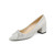 Shoes Women Flock Square Med Heel Platform Women Pumps Gray Pointed Toe Fashion Ladies Wedding Woman Shoes