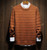 Winter men's round neck solid color sweater casual young men's striped sweater slim