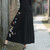 Ethnic pantskirt women autumn winter boho designer long black butterfly embroidery skirt traditional Chinese clothing AF602