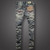 Italian Retro Style Fashion Mens Jeans High Quality Slim Fit Frayed Hole Ripped Jeans For Men Brand Clothing Biker Jeans Pants