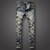 Italian Retro Style Fashion Mens Jeans High Quality Slim Fit Frayed Hole Ripped Jeans For Men Brand Clothing Biker Jeans Pants