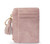 New Slim Women Wallet Short Bag Small Pu Leather Credit Card Holders Thin Tassel Zipper Wallets Coin Pocket Fashion Clutch bag