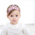 Naturalwell Girls Crown headband on silver glitter elastic Birthday hairband Girl Princess hair band Newborn shower gift HB039