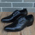 New Men Leather Shoes Breathable Lace Up Business Men Shoes High Quality Black  Pointed Toe Dress Shoes Flat Wedding Shoes