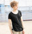 Cool Summer Men T Shirt Round Neck Ripped Tee Shirts Short Batwing Sleeve Top Plain Solid Fashion Male Clothes