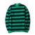 High Street Stripe Sweatshirt Europe and The United States Men Oversized Drop Shoulders Spell Color Round Neck Pullovers