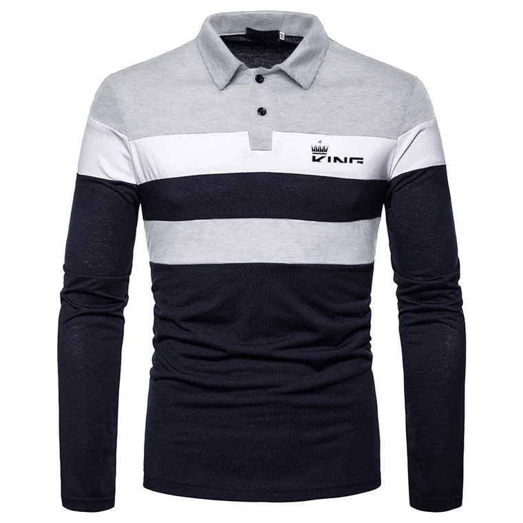 Men Polo Men Shirt Long Sleeve Polo Shirt Contrast Color Polo New Clothing Four Seasons Streetwear Casual Men Tops