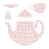 Honeybee Teapot and cup die set
