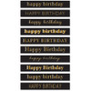 Memory Box  Happy Birthday Large Foil Greeting Tabs Black 20/pkg