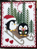 Poppy Stamps Die Santa Penguin