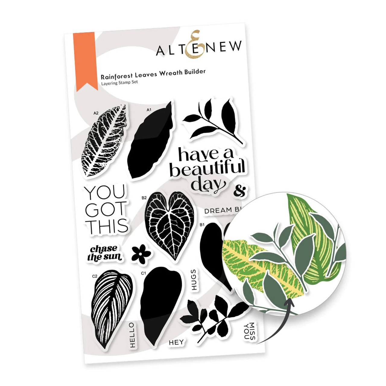 Altenew Rainforest Leaves Stamp Set