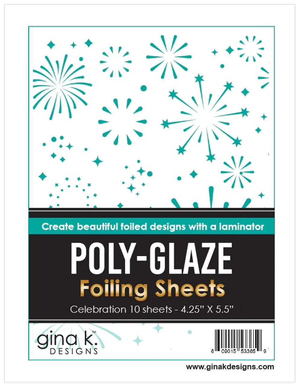 Gina K Designs Poly-Glaze Foiling Sheets Celebration
