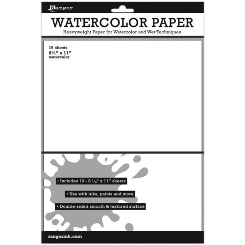 Tim Holtz Watercolor Paper 8.5x11" 10 pack