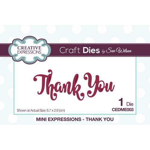 Creative Expressions Dies Mini Expressions Thank You