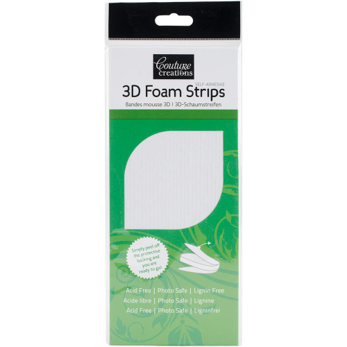 Couture Creations 3D Adhesive Foam Strips White