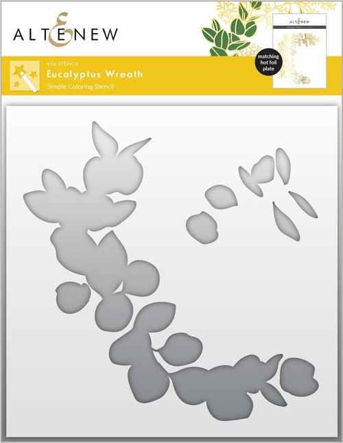 Altenew Eucalyptus Wreath Simple Coloring Stencil