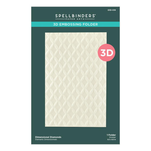 Spellbinders 3D Embossing Folder Dimensional Diamonds