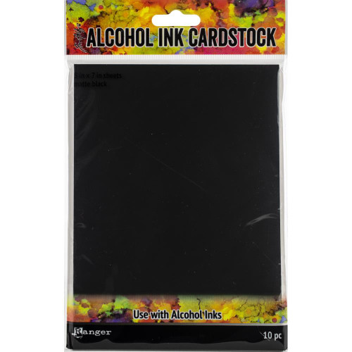 Tim Holtz Alcohol Ink Cardstock Black Matte