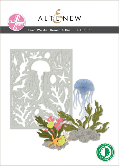 Altenew Zero Waste Beneath the Blue Die Set