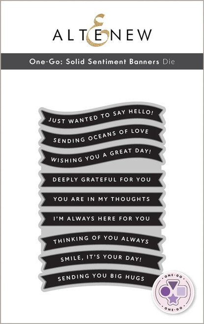 Altenew One Go Solid Sentiment Banners Die