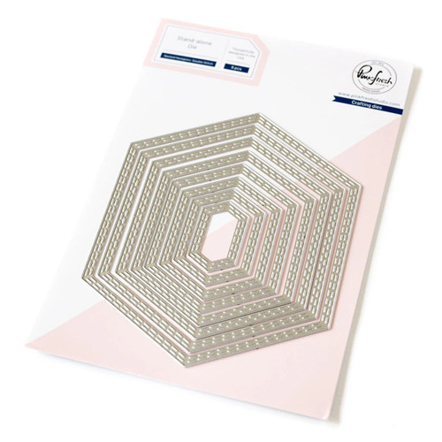 Pinkfresh Studio Nested Hexagons Double Stitch Die Set