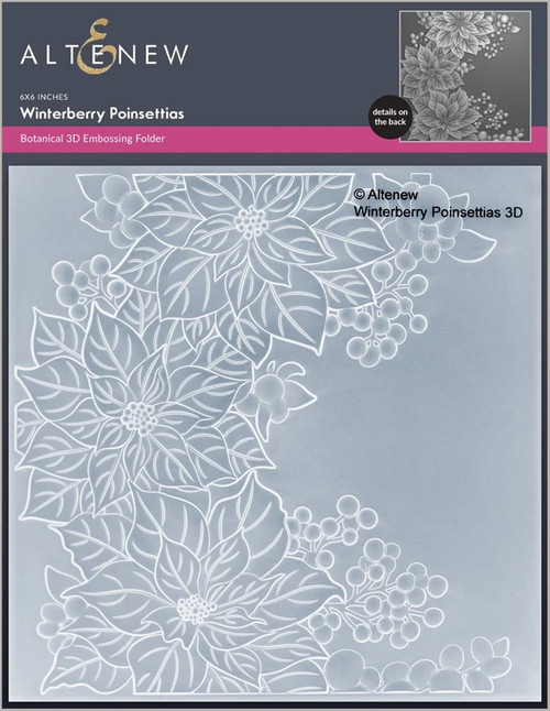 Altenew Winterberry Poinsettias 3D Embossing Folder
