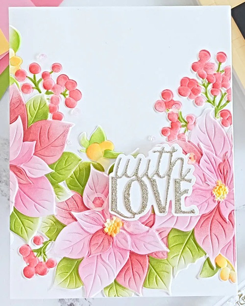 Altenew Winterberry Poinsettias 3D Embossing Folder