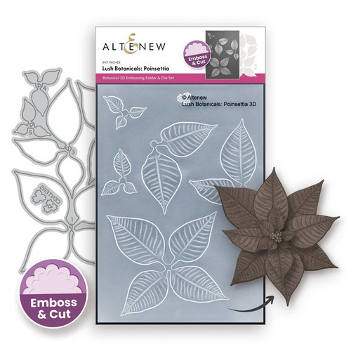 Altenew Lush Botanicals Poinsettia 3D Embossing Folder & Die Set