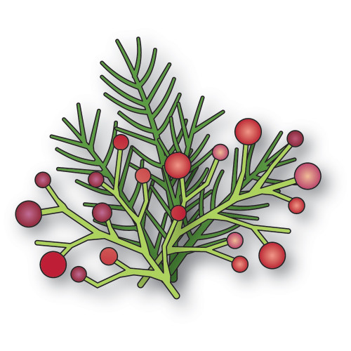 Memory Box Die Pine and Berries Sprig