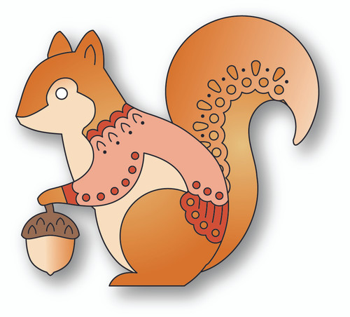 Poppy Stamps Die Nordic Acorn Squirrel