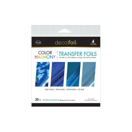 Thermoweb Deco Foil Transfer Sheets Shades of Blue Harmony Foil Pack