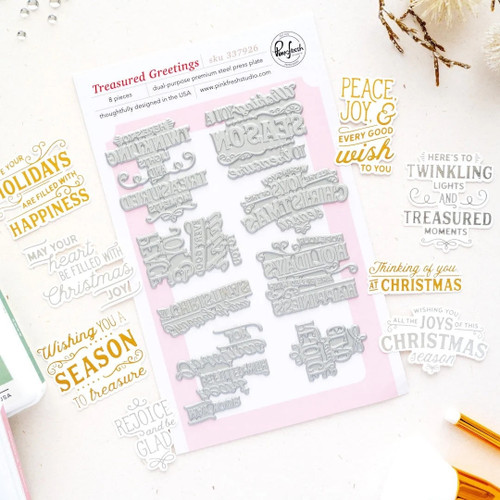 Pinkfresh Studio Treasured Greetings Press Plate