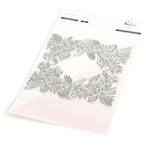 Pinkfresh Studio Floral Square Frame Press Plate