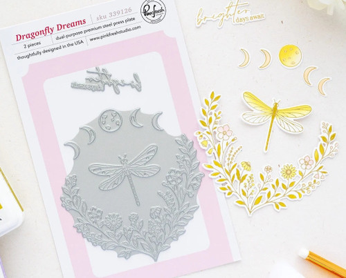 Pinkfresh Studio Dragonfly Dreams Press Plate