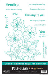 Gina K Designs Poly-Glaze Foiling Sheets Ruffled Blooms
