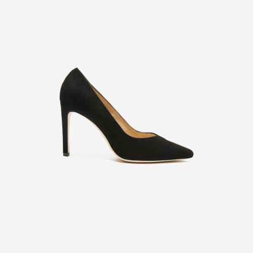 Black V Cut Pumps - Black
