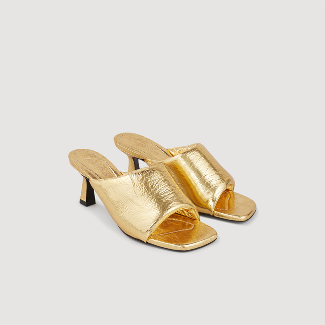 Heeled mules - Gold