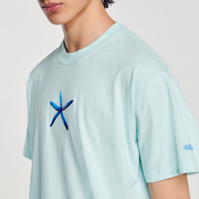 Starfish tee shirt - Blue