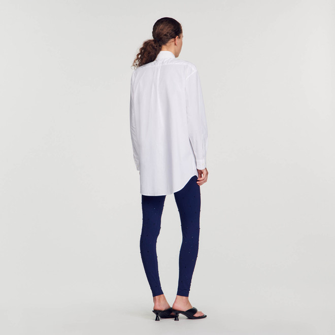 Oversized cotton shirt - White