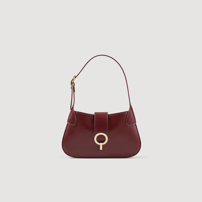 Baguette bag in certified leather - Red