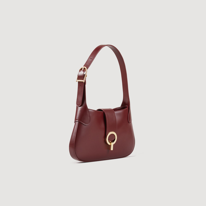 Baguette bag in certified leather - Red