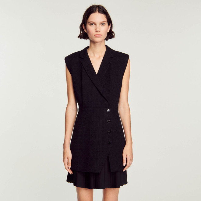 Tweed blazer dress - Black