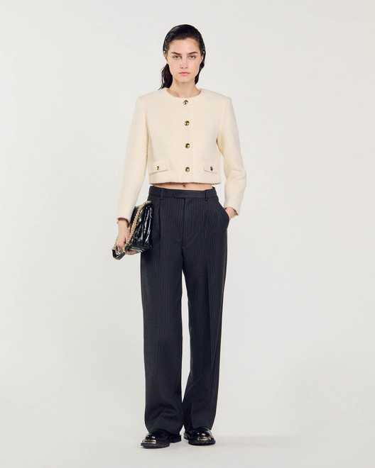 Boucle jacket White | Sandro Paris Boucle jacket White | Sandro Paris