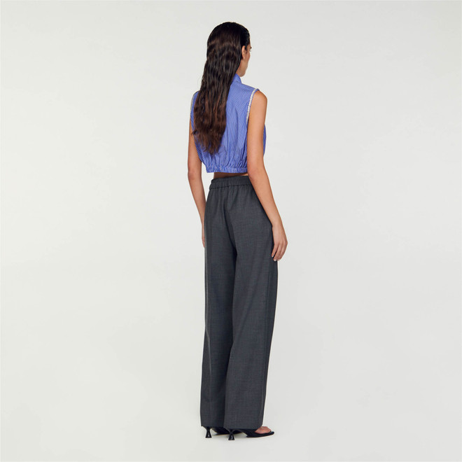 Wide leg trousers - Grey